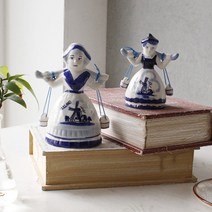 델프트 블루 소녀벨 장식(2size), 소녀벨M