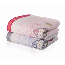 [헬로키티] hello kitty 천사나염 어린이집수건 세면타올, 파랑