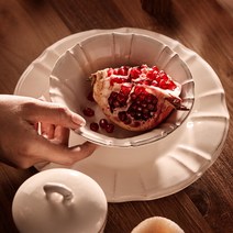 벨류세라믹 포르투갈그릇 끌로에 디저트접시 22cm