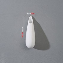 화병 도자기 유리 돌 모던 화이트 세라믹 벽걸이 화분 꽃병 눈물 방울 모양 인공 식물 냄비 행잉 웨딩 장, 01 17cm