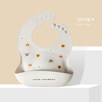 금베월드 아기턱받이 실리콘 방수 턱받이, 강아지들, 1개