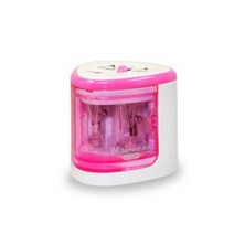 프리즈마색연필낱개 프리즈마색연필 ZK50 새로운 전기 자동 연필 깎이 더블 홀 터치 스위치 펜 6-12mm 컬러, 01 분홍색