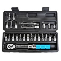 다기능 프리셋 토크 렌치 15 개/25 개 세트 자전거 수리 조절 가능 킥 1/4 2-14, 02 25pcs 2-14Nm