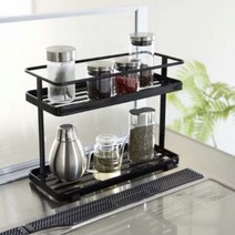 심플 미니 양념통 거치선반 모던 화이트 중형 철제 정리대, 대형