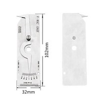 스테인레스 스틸 접 검사 게이지 눈금자 102X32mm 가장자리 언더컷 깊이 목공 측정 품, 02 Metric