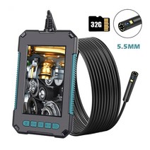 고성능 듀얼 렌즈 내시경 카메라 43 IPS 스크린 HD1080P 8MM 단단한 케이블 9 led IP68 방수 검사 32G TF, [03] 10m, [02] 5.5MM Dual TF Card