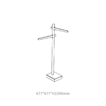 ㄱ자 코끼리 행거 원목 스탠딩옷걸이 2단 스탠드행거 안방 옷방 거실 침실 우드 인테리어, 월넛