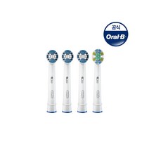 오랄비 전동칫솔 전용 프리시즌클린3개입 + 플로스액션1개입 기획팩 리필모 EB20-3+EB25-1