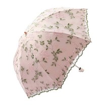 Honeystore 핸드메이드 자수 레이스 공주 파라솔 웨딩 장식 우산 01그레이) H1905A9-01