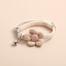 애견인식표 반려견 고양이 강아지 목걸이 방울 반려동물 액세서리 목도리 귀여운 넥타이 소형, 01 프리사이즈 조절 가능（고양이랑 소형견이랑 잘 어울, 01 살구（꽃）방울달기