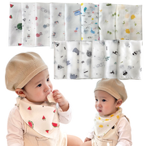 [당일발송] 신생아 아기손수건 스카프 52종 다양한디자인 뱀부프리미엄 항균처리 제품을보면 좋다는걸 느낄수있습니다., 38.순면100% 항균엠보싱손수건-숲속작은새