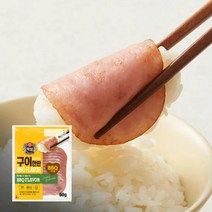 cj 간단한 김처럼 밥에 싸먹는 햄 구이 한판 60g 야식 점심 도시락 소풍 김밥 술안주 자취, 1개