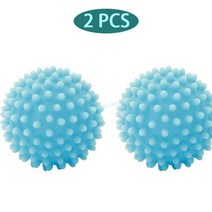 미니건조기 재사용 가능한 세탁 건조기 공 PVC 부드럽게 건조 패브릭 유연제 청소 도구 액세서리, [14] Sky Blue 2pcs