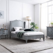 마켓비엔티 ML 앤틱그레이 슈퍼싱글 SS 침대프레임 Bed 호텔 원목 수입 엔틱 가구, 상세페이지 참조