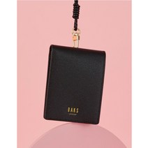 23SS [DAKS LONDON] 블랙 가죽 목걸이카드지갑 DCHO3E901BK