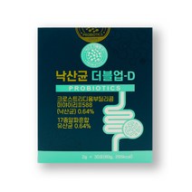 홍가원 낙산균 더블업 D 미야이리균 생유산균 프리바이오틱스 모유유래유산균 17종 알파혼합 유산균 분말 스틱, 30포, 2g
