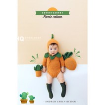 100일 아기 촬영 소품 세트 성장 사진 스튜디오 테마 컨셉 옷 배경 셀프 스냅, 선인장 열매