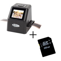필름카메라스캔 필름스캐너 옛날사진복원 휴대용 35mm 네거티브 슬라이드 스캐너 필름 스캐너 해상도 22 메, 02 with 16GB SD Card_01 CHINA
