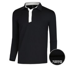 남성 국산 골프웨어 긴팔 스판 기모 카라 티셔츠 SH-KAAG-913-검정