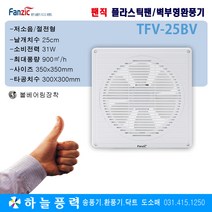 팬직/플라스틱팬/벽부형/환풍기/화장실/사무실/욕실/급배기팬 TFV-25BV