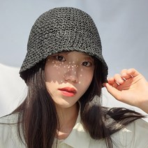 여성 여름 라피아햇 버킷햇 밀짚모자 바캉스 비치 왕골 모자