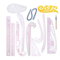 칼 눈금자 재봉 도구를 절단 매트 세트 척도 슬리브 프랑스어 곡선 절단 13Pcs 봉제 눈금자 라인 프랑스어 곡선 통치자, 보여진 바와 같이, 하나