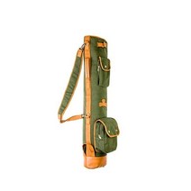 Thorza Sunday Golf Bag for Men and Women Vintage Canvas Leather Stores Balls Tees Clubs 18 Holes Zip
