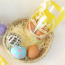 비닐쇼핑백(20매) 옐로우 / 17.5x12.5cm 부활절 계란