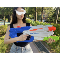 워터밤 올인원세트 대형물총 워터건 너프워터건 고글 방수가방 방수팩, 몬스터 물총 블루, 몬스터 물총 블루