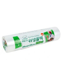 비닐 롤백 25x35cm 210장 키친 봉지 음식 소분 봉투 식자재 과일 채소 보관 비니루 봉다리 두루마리 폴리벡, 기본