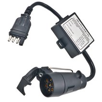 4 ~ 7 트레일러 라이트 컨버터 견인 트레일러 커넥터 부품 US 4pin To EU 7pin 블레이드 소켓 7-way Stop/B, 한개옵션0
