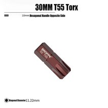 수공구 30/75MM T20/25/30/40/45/50/55 Torx 전기 스크루 드라이버 비트 강한 자기 육각 생크 배치 헤드 S, 30MM T55 Torx
