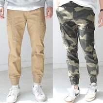 남자 워싱스판 카고 조거팬츠 빅사이즈 공용 26~40[S~4XL] 밀리터리 카모추가