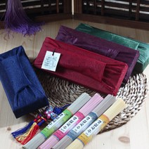 오색국수 / 국사보자기 포장 / 화이트박스 [400g] 답례품, 02. 오색국수 400g[국사보자기/남색/]