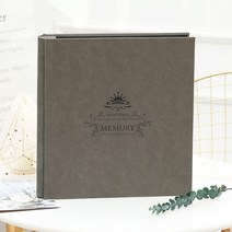 사진정리앨범 포토북 포토앨범 레트로 가죽 720 큰 5 인치 사진 앨범 기념품 앨범 가족 대용량 웨딩 앨범 선물 전면을 담을 수 있습니다, 회색 기억