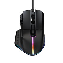 에이투 고감도 LED 유선 USB 게이밍 마우스, 블랙