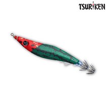 쯔리겐 케이무라 스테이 밤바 신컬러 한치 이카메탈 에기 60g-140g, 8 레드그린, 100g