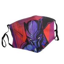Black Panther-06 성인용 인쇄 마스크 일본 만화 영화 방진 빨 조절 가능