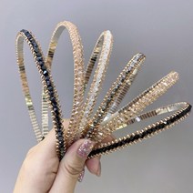 [무배]헤어밴드 블링블링 크리스탈 풀다이아 얇은 헤어밴드 2타입 12컬러 쿨링한 머리띠