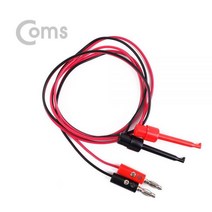 Coms IC 후크 바나나 플러그 케이블 2선 - BlackRed 후크 - 57mm 후크 전원어댑터 기타전기부품 플러그 차량 트랜스 COMS 바나나 BlackRed 케이블 2, 상세내용표시