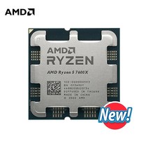파워딜 AMD 신제품 Ryzen 5 7600X R5 4.7 GHz 6 코어 12 스레드 CPU Zen 4 프로세서 5NM Radeon RDNA 2 L3, 한개옵션0