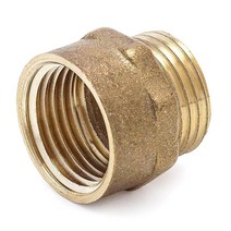 Metalandbrassco 어댑터 1.3cm(1/2인치) 수 x 암나사 황동 구조 NPT 파이프 피팅