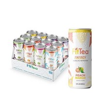 핏티 건강 에너지 음료 버라이어티 팩 12Floz 스파클링 리프레셔 12팩 설탕 프리