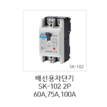[서울산전주식회사] 산업용 배선용차단기 SK-102 2P 75A 5kA 차단기 MCCB 서울산전배선차단기