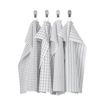 이케아 정품 RINNIG 린니그 행주 4P, 화이트그레이, 4개