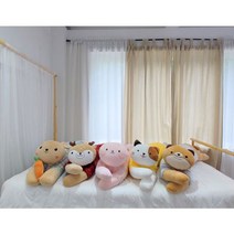 루마인홈 바디 필로우 쫀득쫀득 말랑말랑 극세사 애니멀 쿠션, 당근토끼