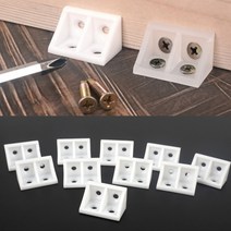 젠트상사 플라스틱 ㄱ자 꺽쇠 10개 선반 코너철 코너 브라켓, 색상, 흰색