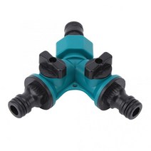 정원 호스 수돗물 분배기 Y 모양 커넥터 3 웨이 플라스틱 밸브 조절 스위치 Convnient 물 16mm, 한개옵션0