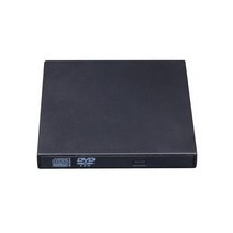 외장 cd롬 외부 USB 2.0 고속 DL DVD RW 버너 CD 라이터 슬림 휴대용 광학 드라이브 노트북 pc용, Black