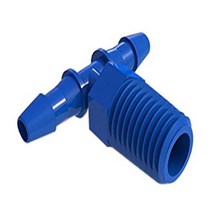 Eldon James T6-5NK Natural Kynar Threaded Miniature Tee 3/8-18 NPT Thread to 5/16